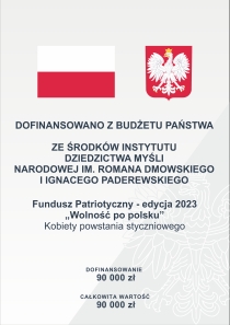 Plakat promujący realizację projektu Kobiety powstania styczniowego